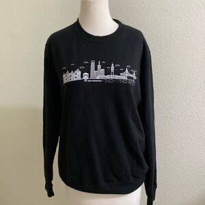 San Francisco Black Crew neck Sweatshirt Medium